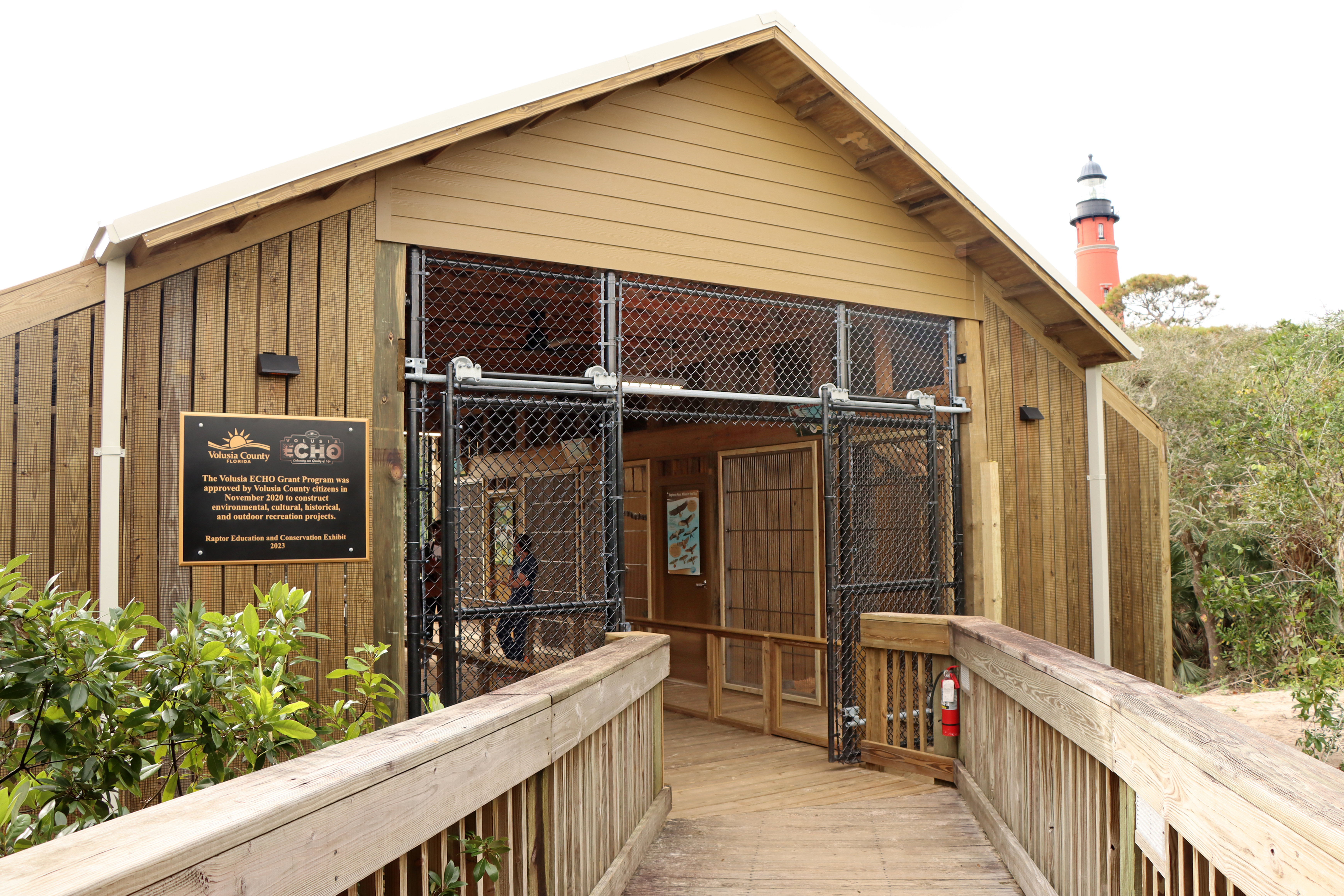Education and Conservation Raptor Exhibit Entrance